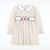 Embroidered Turkeys Collared Dress - Tan Stripe Knit - Stellybelly
