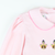 Embroidered Turkeys Collared Dress - Light Pink Stripe Knit - Stellybelly