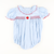 Embroidered Apple Geo Girl Bubble - Light Blue Mini Gingham - Stellybelly