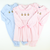 Embroidered Turkeys Collared Boy Long Bubble - Light Blue Stripe Knit - Stellybelly