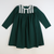 Vintage Lace Dress - Dark Green Linen