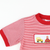 Smocked School House & Buses Knit Shirt & Shorts Set - Red Micro Stripe & Light Blue Knit - Stellybelly