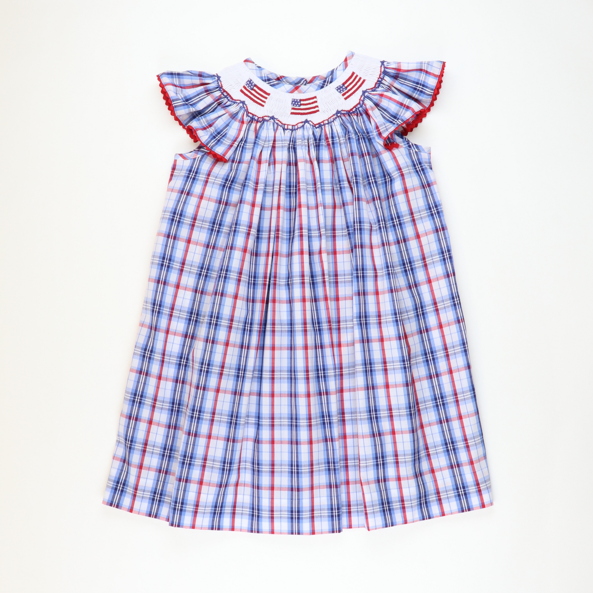 Smocked Flags Bishop - Liberty Plaid - Stellybelly