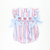 Smocked Flags Bow Girl Bubble - Patriotic Wide Stripe - Stellybelly