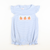 Smocked Classic Pumpkins Girl Bubble - Light Blue Micro Stripe Knit - Stellybelly