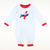 Appliquéd Airplane Boy Long Bubble - Light Blue Stripe Knit - Stellybelly