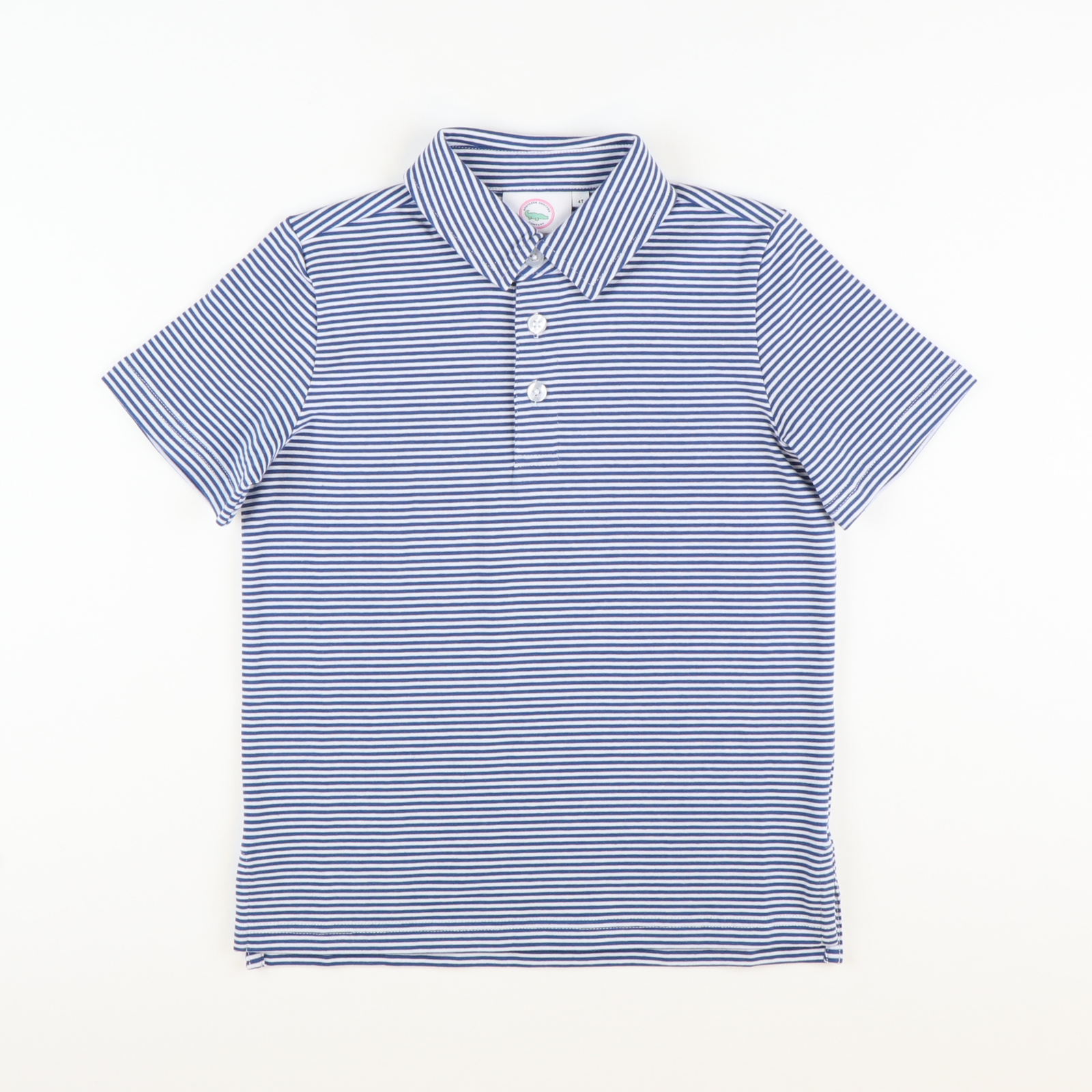 Signature Polo - Slate Blue Stripe Knit