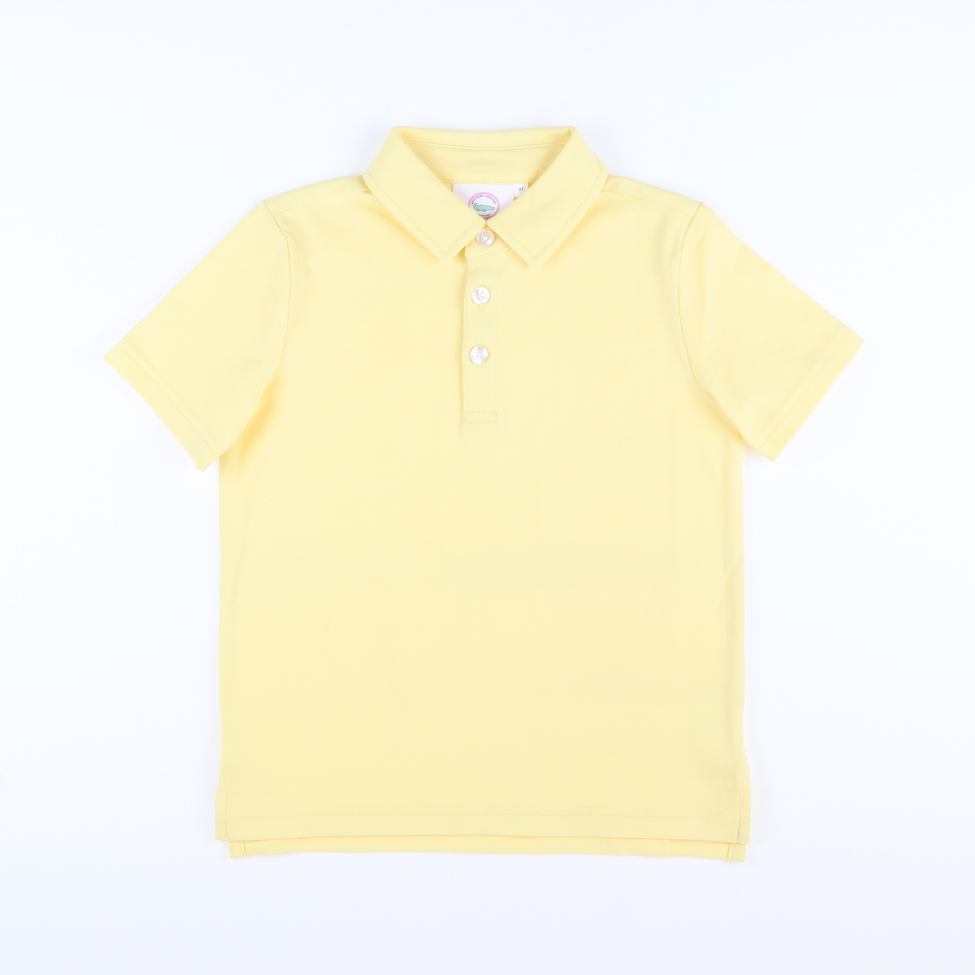 Boys Signature Knit Polo - Solid Pastel Yellow