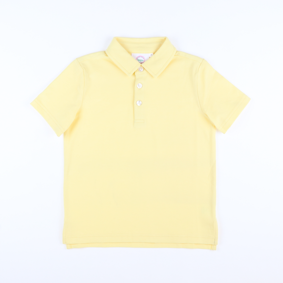Boys Signature Knit Polo - Pastel Yellow - Stellybelly