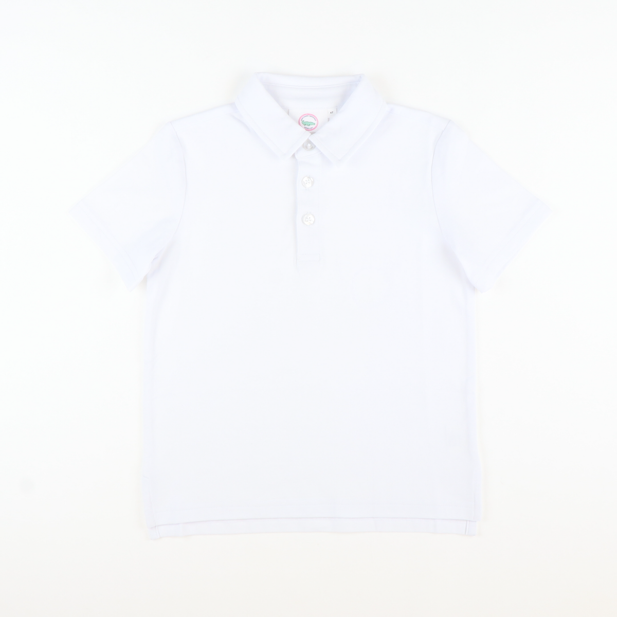 Boys Signature Knit Polo - Solid White - Stellybelly