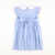 Smocked Geo Pumpkins Collared Dress - Blue Mini Gingham - Stellybelly