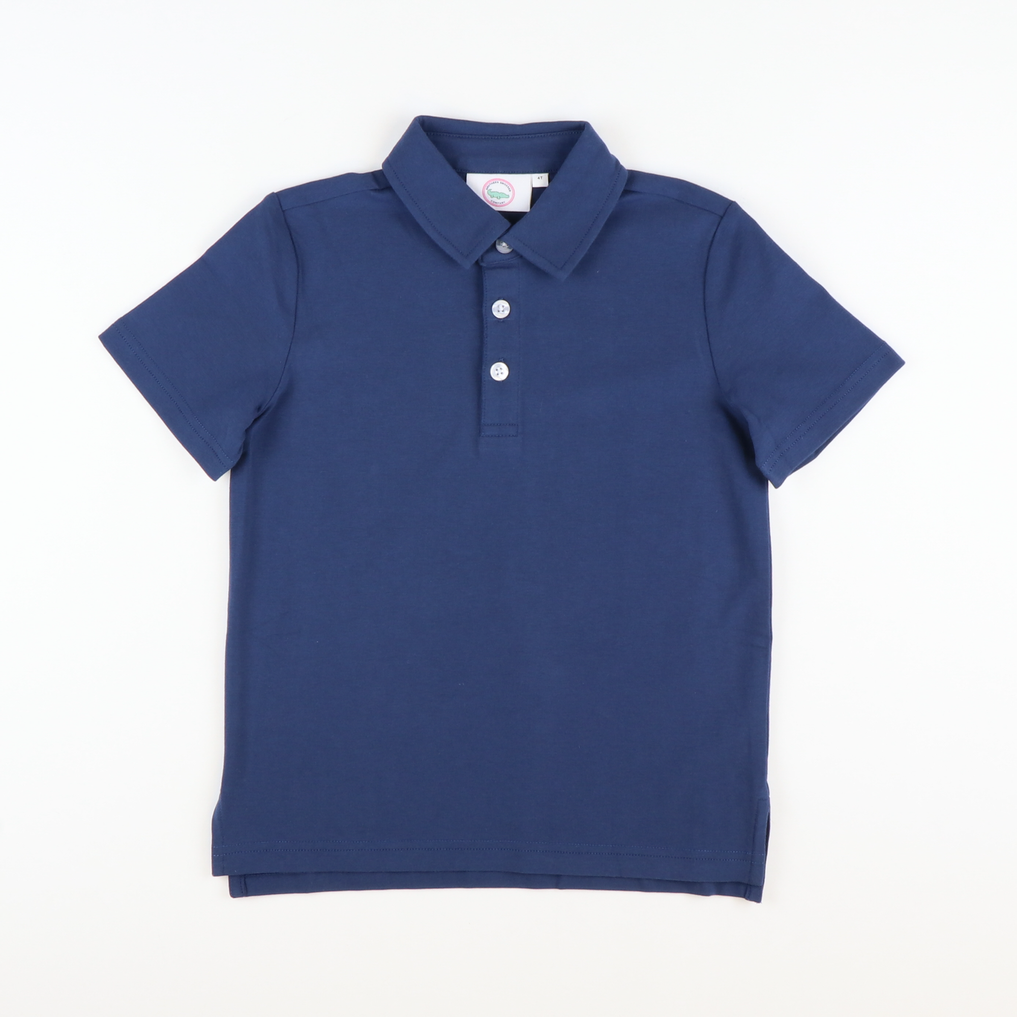 Boys Signature Knit Polo - Solid Navy