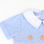 Smocked Geo Pumpkins Collared Boy Romper - Blue Mini Gingham - Stellybelly