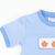 Smocked Pumpkins & Vines Knit Shirt & Shorts Set - Party Blue Micro Stripe & Party Blue Knit - Stellybelly