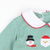 Appliquéd Christmas Friends Boy Bubble - Green Micro Stripe Knit - Stellybelly