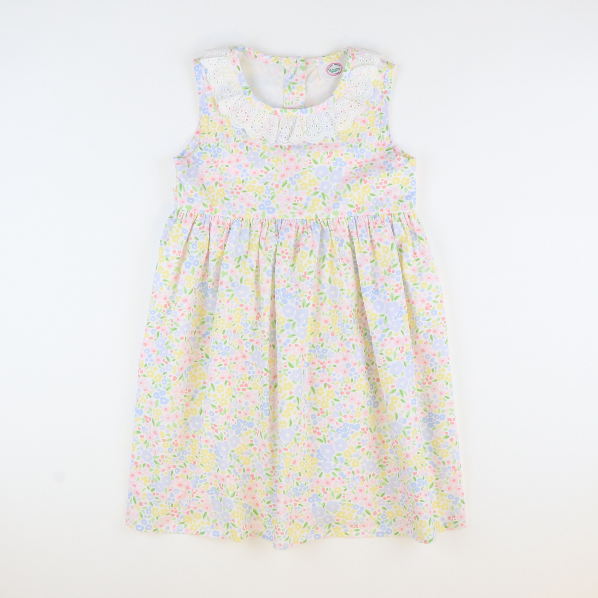 Eyelet Ruffle Dress - Petite Meadow Print - Stellybelly