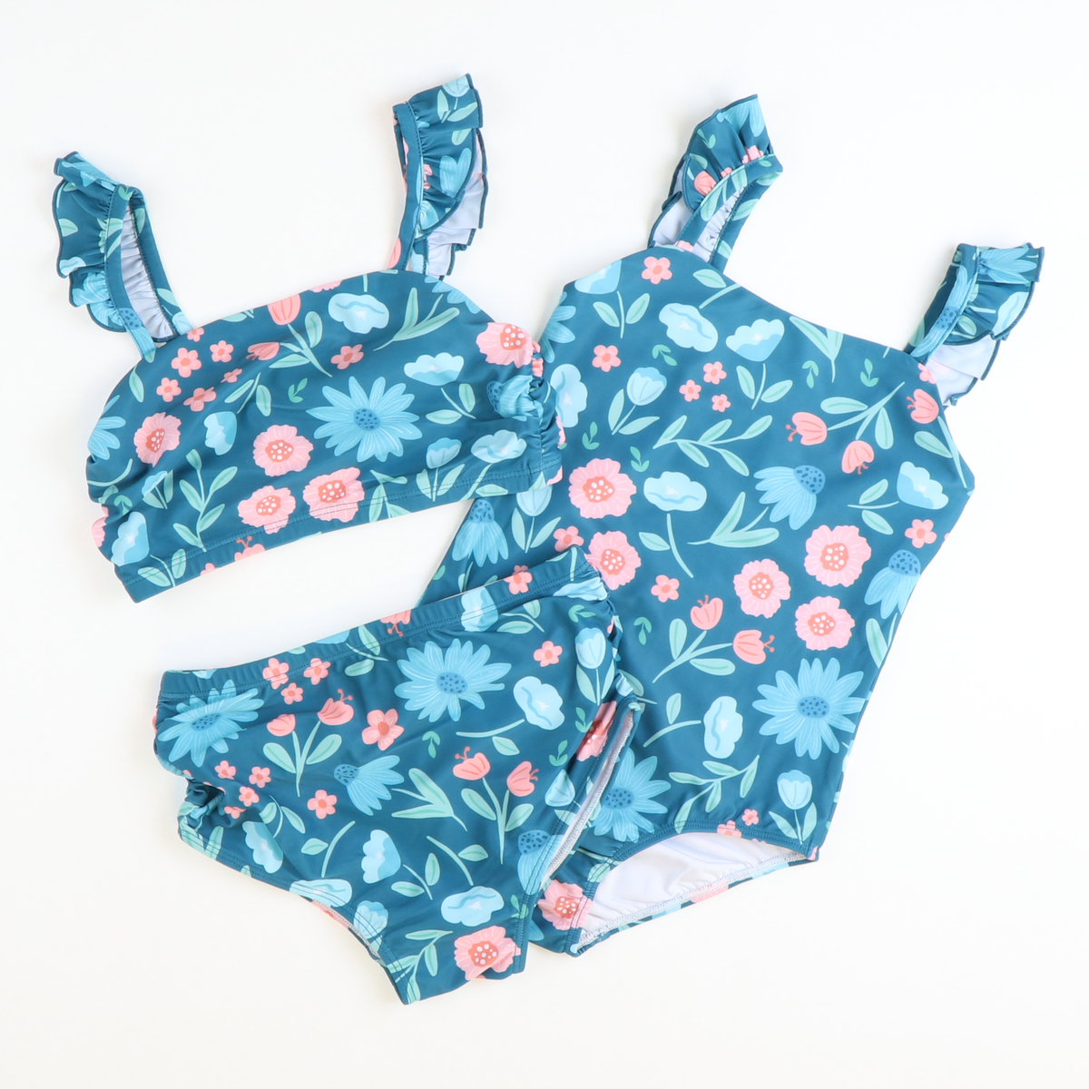 Two-Piece Swimsuit - Bloom Print - Stellybelly