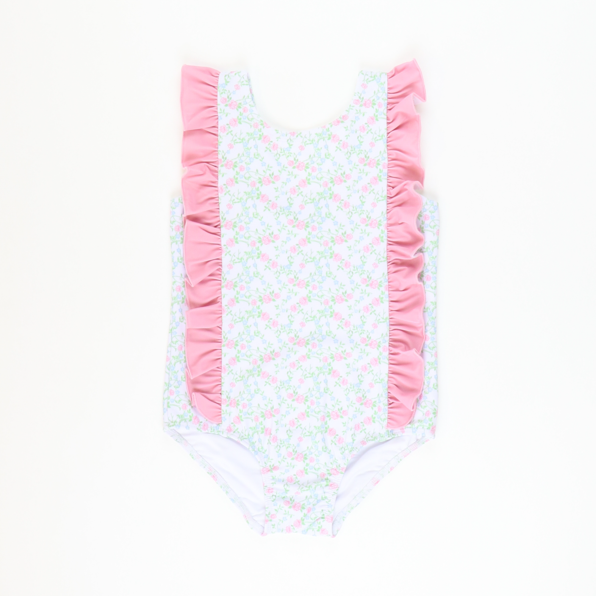 One-Piece Swimsuit - Pink & Blue Floral - Stellybelly