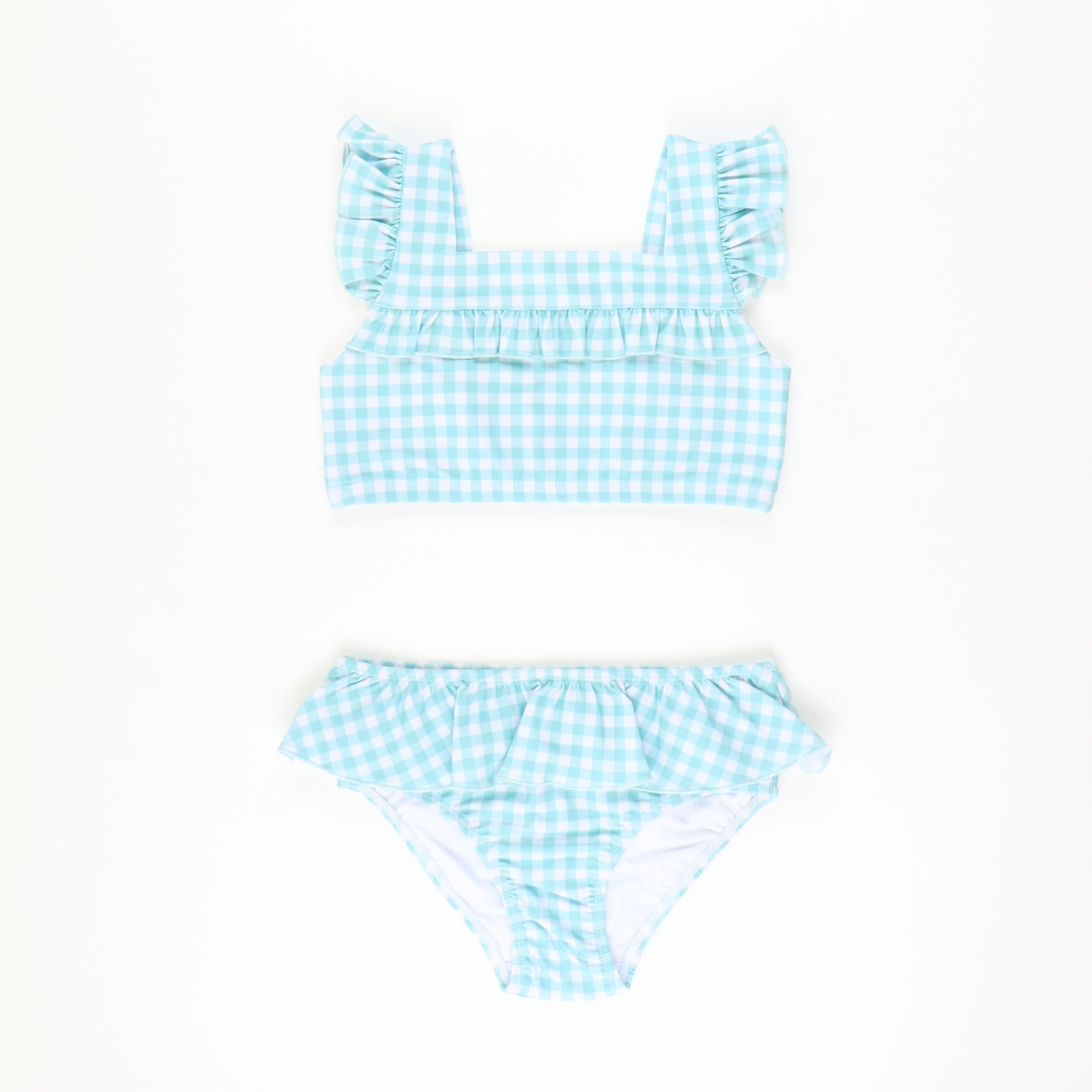 Two-Piece Swimsuit - Mint Gingham - Stellybelly