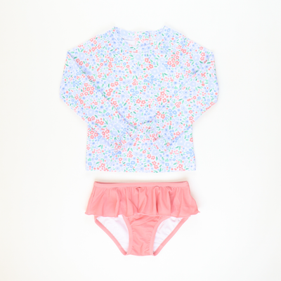 Two-Piece Long Sleeve Rash Guard - Liberty Floral - Stellybelly