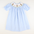 Smocked Classic Storybook Rabbits Bishop - Light Blue Plaid