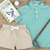 Boys Signature Knit Polo - Green Thin Stripe