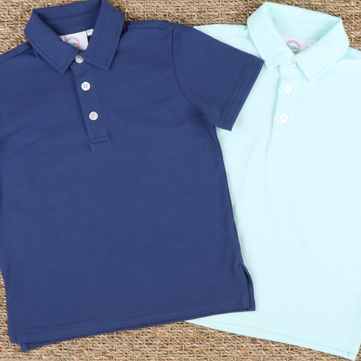 Boys Signature Knit Polo - Solid Navy