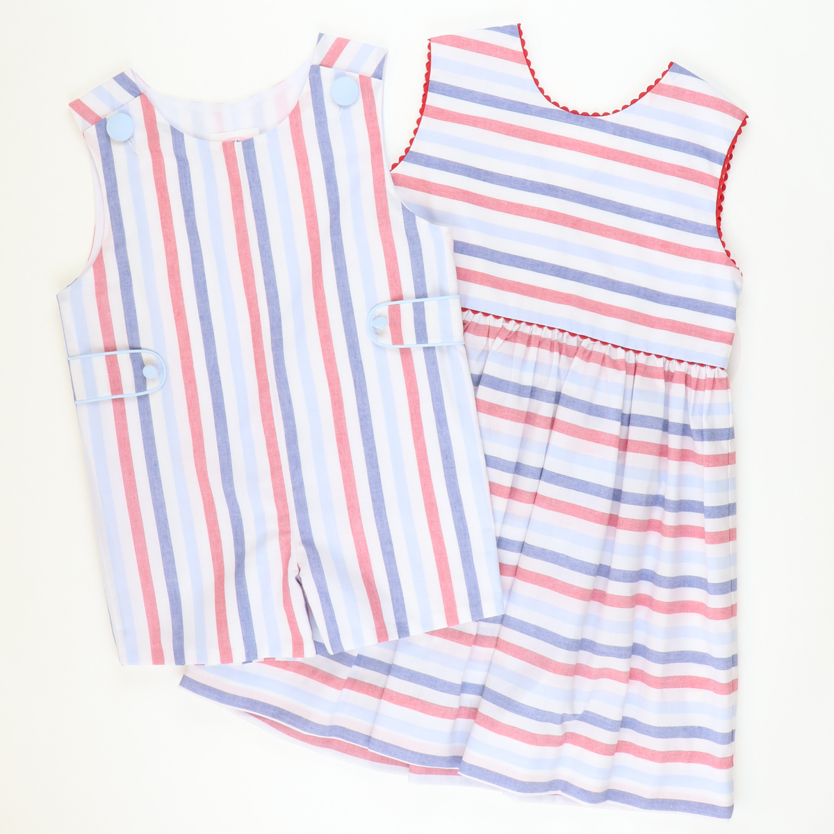 Wrap Dress - Patriotic Wide Stripe - Stellybelly