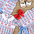 Smocked Flags Bow Girl Bubble - Patriotic Plaid