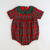 Collared Boy Bubble - Christmas Plaid