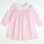 Ruffle Collar Dress - Light Pink Check