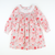 Eyelet Ruffle Dress - Red Floral