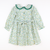 Ruffle Collar Dress - Sage Floral & Dark Green