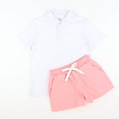 Boys Signature Twill Shorts - Pink - Stellybelly