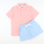 Boys Signature Knit Polo - Coral Thin Stripe - Stellybelly