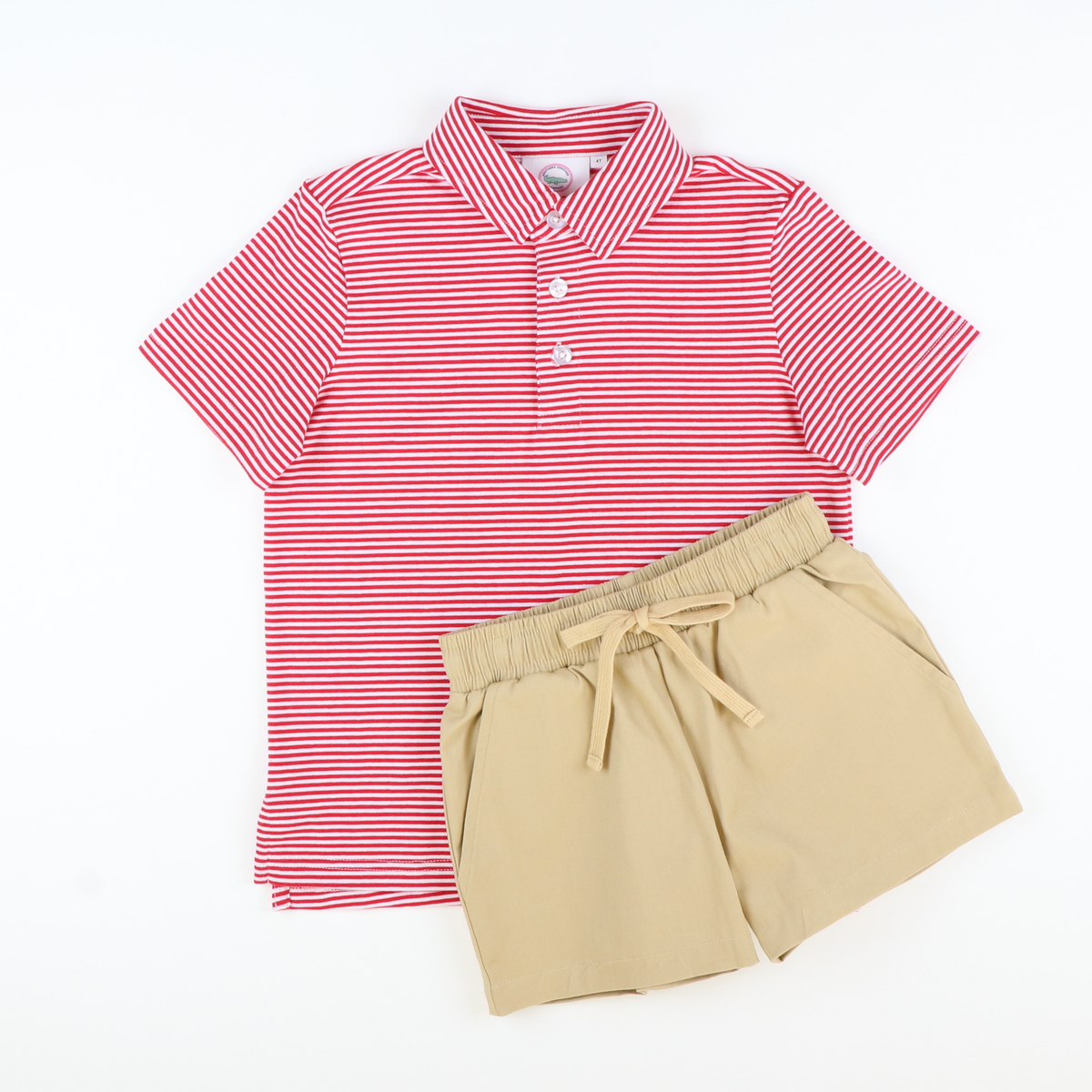 Boys Signature Twill Shorts - Khaki