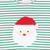 Appliquéd Santa Face Ruffle Top - Christmas Green Stripe Knit - Stellybelly