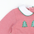Appliquéd Christmas Trees Collared Dress - Red Stripe Knit - Stellybelly