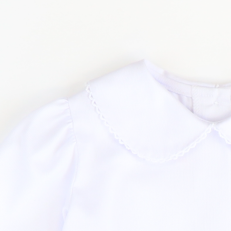 Classic L/S Blouse - White Knit - Stellybelly