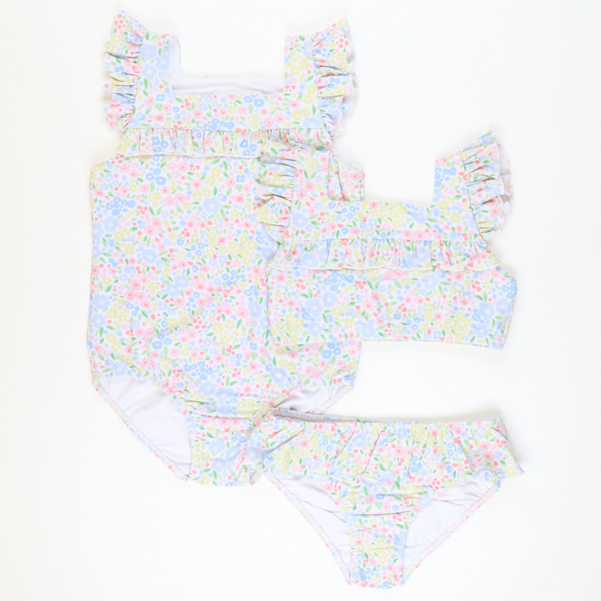 Two-Piece Swimsuit - Petite Meadow Floral - Stellybelly