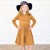 Polka Dot Twirl Knit Dress - Cinnamon - Stellybelly