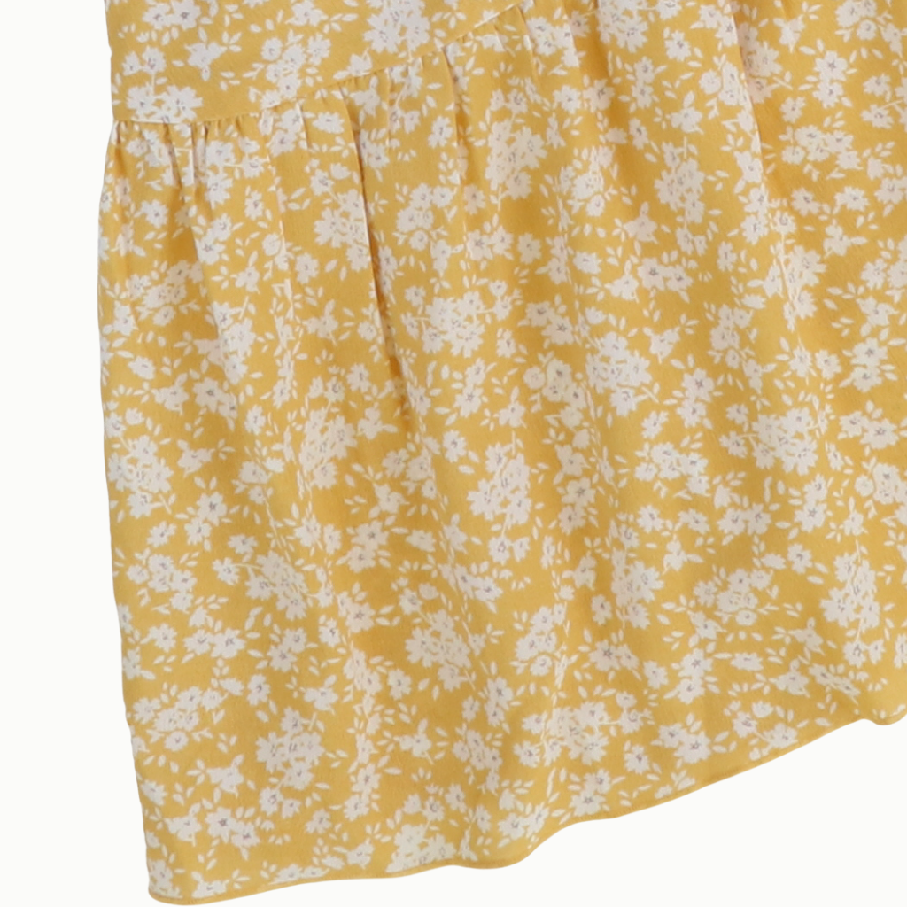 Madison Midi Dress- Mustard Floral - Stellybelly