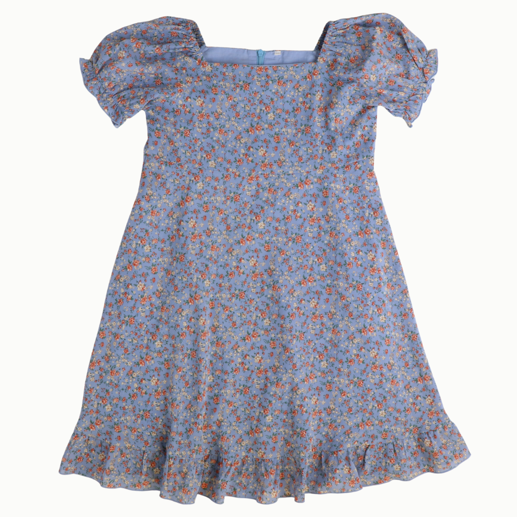 Lainey Dress- Blue Floral - Stellybelly