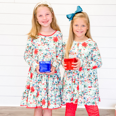 Catherine Dress - Royal Poinsettia - Stellybelly