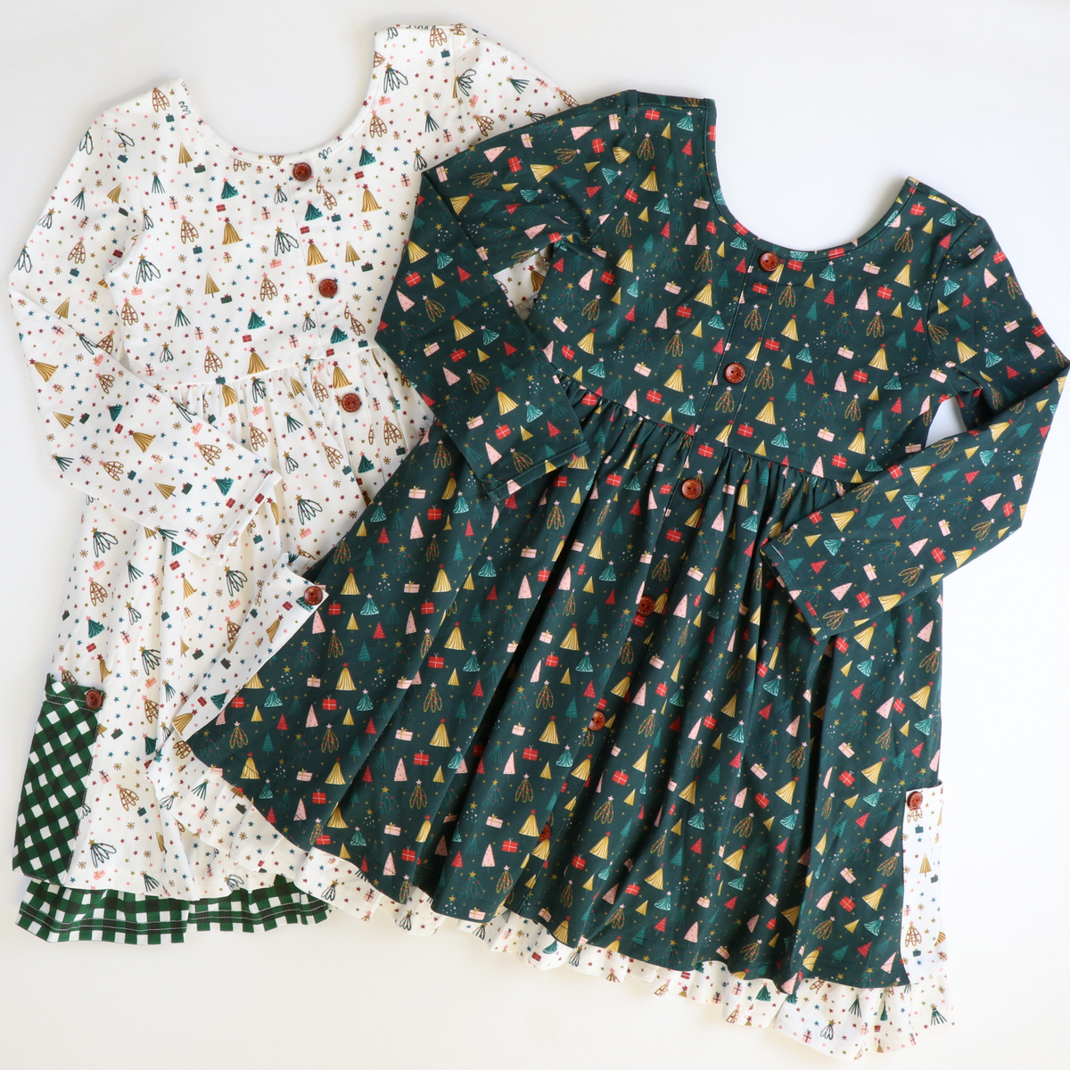Addison Dress - Evergreen Christmas Eve - Stellybelly