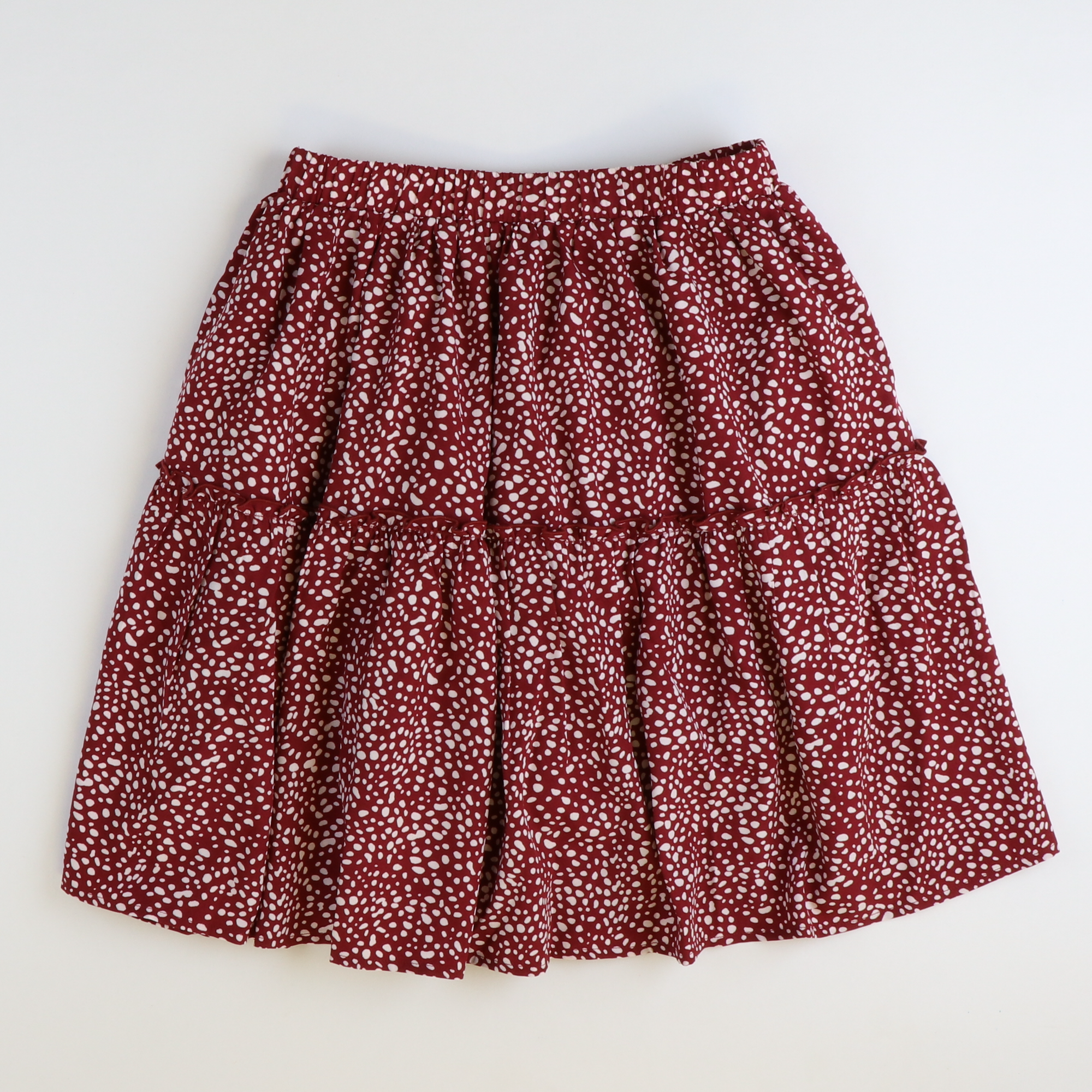 Speckled Wine Tiered Skirt - Stellybelly