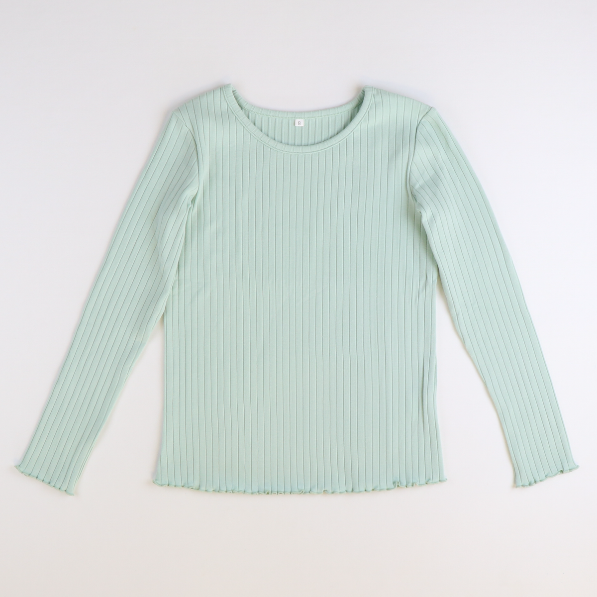 Long Sleeve Ribbed Light Sage Knit Top - Stellybelly