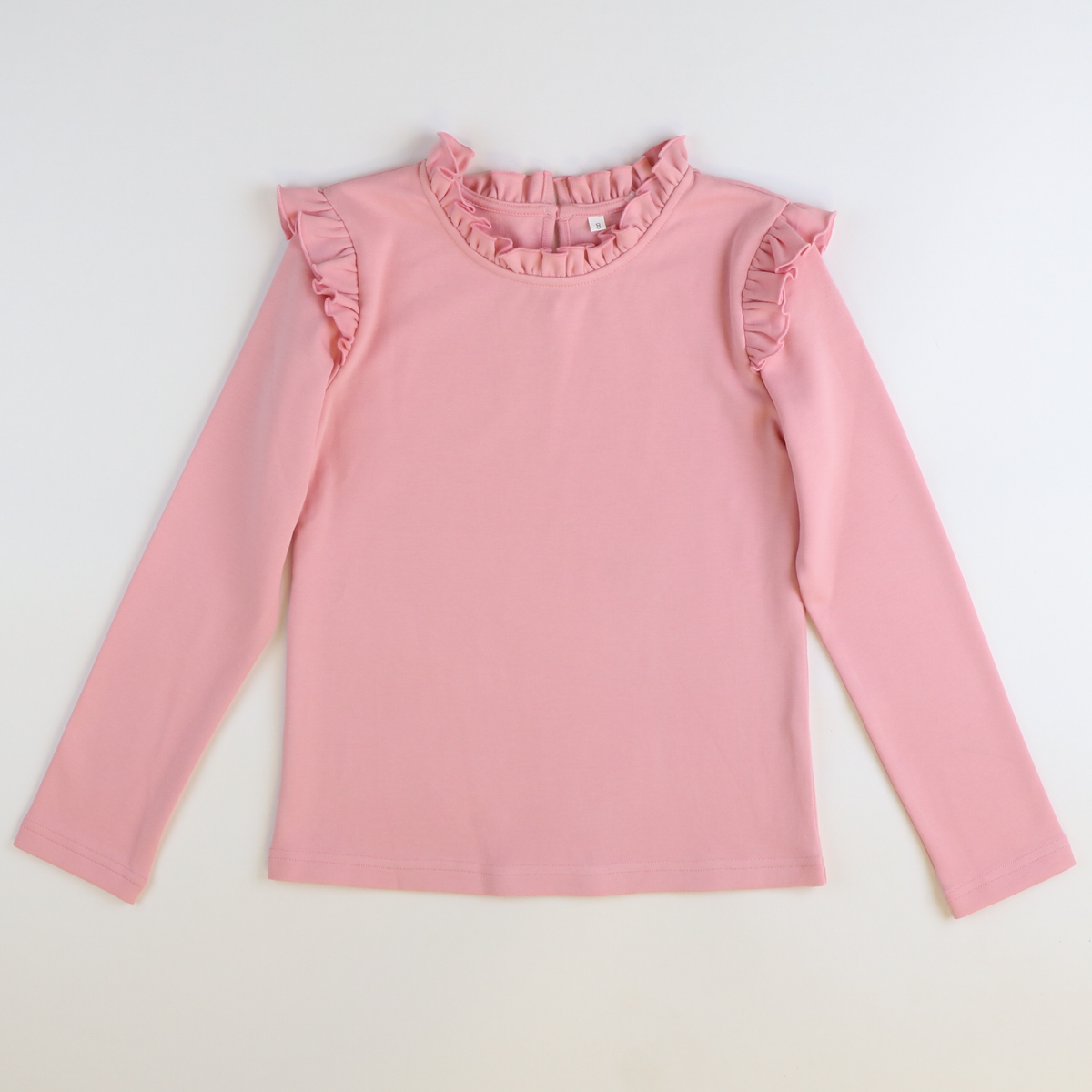 Pink Ruffle Long Sleeve Knit Top - Stellybelly
