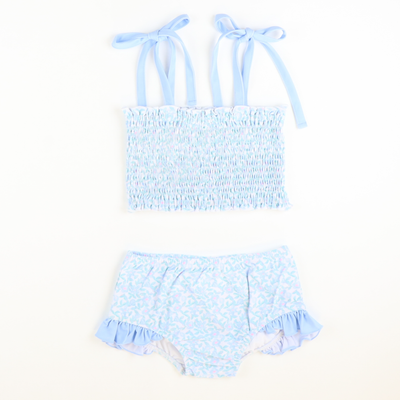 Watercolor Floral Smocked Two-Piece Swimsuit - Stellybelly