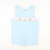 Smocked Easter Bunny Shortall - Sky Check Seersucker - Stellybelly